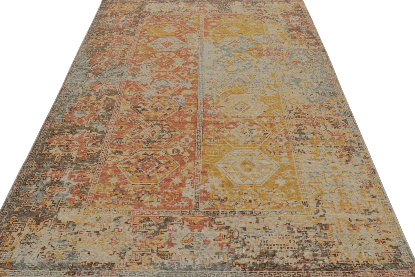 Abstract Painterly Rug Contemporary Abstract Rug with Polychromatic Painterly Patterns – The ...